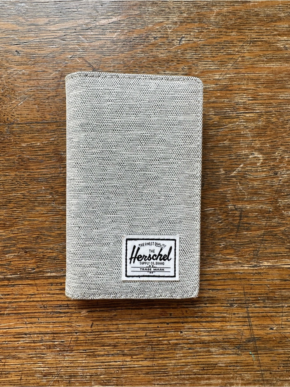 Herschel Gray Folded Card Holder Wallet